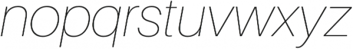 UltraLight Italic otf (300) Font LOWERCASE