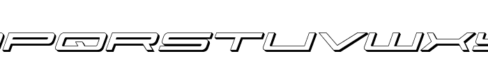 Ultra 911 3D Italic Font UPPERCASE