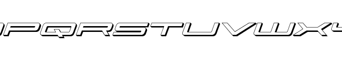Ultra 911 3D Italic Font LOWERCASE