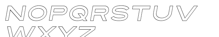 Ultra System Sans Line Two Italic Font LOWERCASE