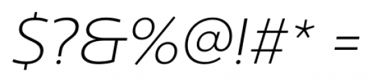 Ultine Extended Light Italic Font OTHER CHARS
