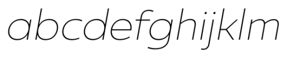 Ultine Extended Thin Italic Font LOWERCASE