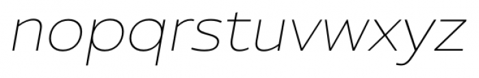 Ultine Extended Thin Italic Font LOWERCASE