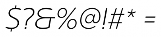 Ultine Normal Light Italic Font OTHER CHARS