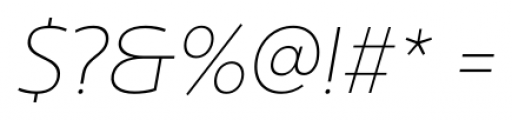 Ultine Normal Thin Italic Font OTHER CHARS