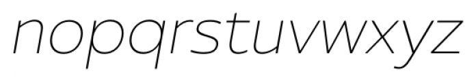 Ultine Normal Thin Italic Font LOWERCASE