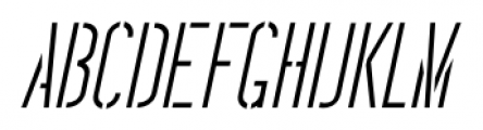 Ultra Thin Stencil JNL Oblique Font UPPERCASE