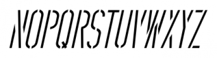 Ultra Thin Stencil JNL Oblique Font UPPERCASE