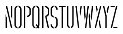 Ultra Thin Stencil JNL Regular Font UPPERCASE