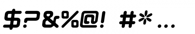 Ulga Grid Rounded Bold Italic Font OTHER CHARS