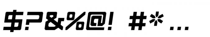 Ulga Grid Solid Bold Italic Font OTHER CHARS