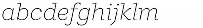 Ulises Thin Italic Font LOWERCASE