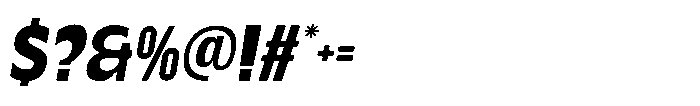 Ultara Italic Font OTHER CHARS