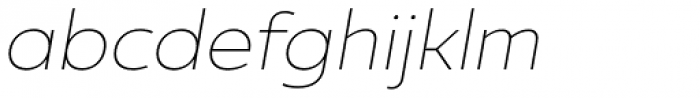 Ultine Ext Thin Italic Font LOWERCASE