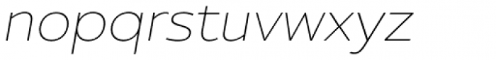 Ultine Ext Thin Italic Font LOWERCASE