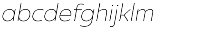Ultine Norm Thin Italic Font LOWERCASE