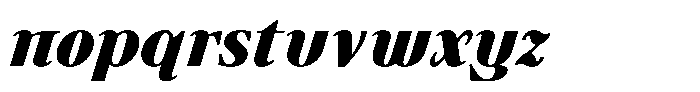 Ultion Black Italic Font LOWERCASE