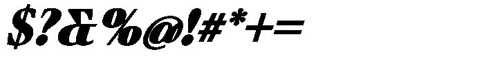 Ultion Text Black Italic Font OTHER CHARS