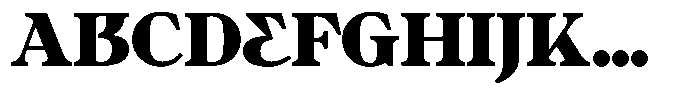 Ultion Text Black Font UPPERCASE