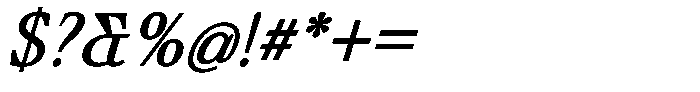 Ultion Text Italic Font OTHER CHARS