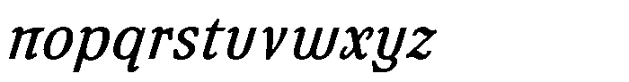 Ultion Text Italic Font LOWERCASE