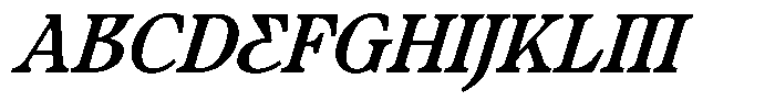 Ultion Text Medium Italic Font UPPERCASE