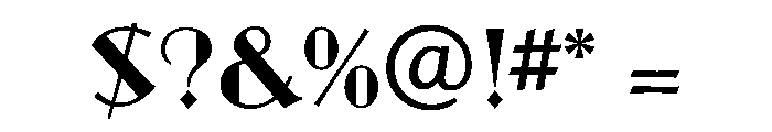 UltraModern Light Font OTHER CHARS