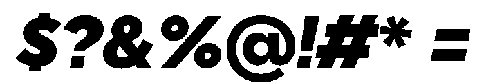 Ultramega BlackOblique Font OTHER CHARS