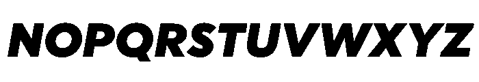 Ultramega BlackOblique Font UPPERCASE