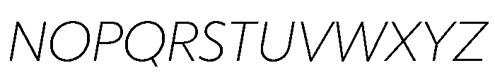 Ultramega HairlineOblique Font UPPERCASE