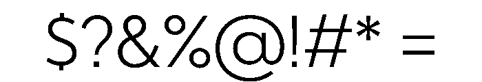 Ultramega Light Font OTHER CHARS
