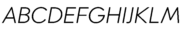 Ultramega LightOblique Font UPPERCASE