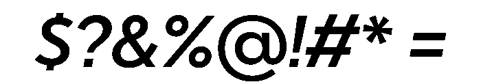 Ultramega MediumOblique Font OTHER CHARS