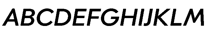 Ultramega MediumOblique Font UPPERCASE
