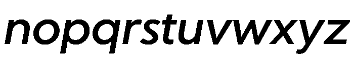 Ultramega MediumOblique Font LOWERCASE