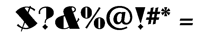 Ultra Modern Bold Font OTHER CHARS