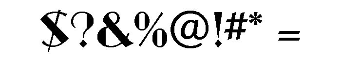 Ultra Modern Light Font OTHER CHARS