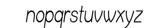 Ulio-CondensedItalic Font LOWERCASE