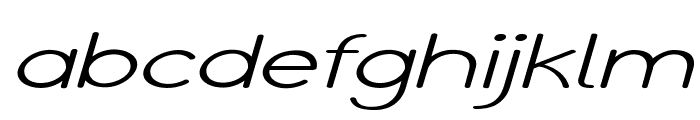Ulio-ExtraexpandedItalic Font LOWERCASE