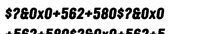 Ultramagnetic Extra Bold Oblique Font OTHER CHARS