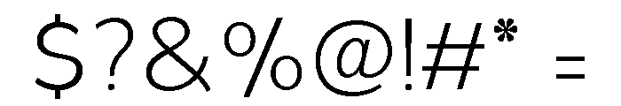 UM Gloft Extra Light Font OTHER CHARS