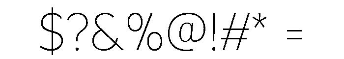 UM Grafton Thin Font OTHER CHARS