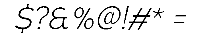 UM Moldena ExtraLight Oblique Font OTHER CHARS