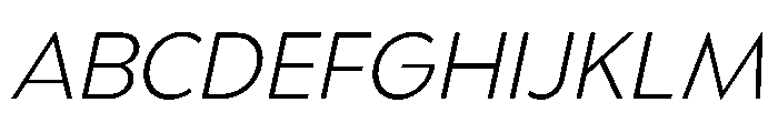 UM Moldena ExtraLight Oblique Font UPPERCASE
