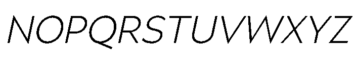 UM Moldena ExtraLight Oblique Font UPPERCASE