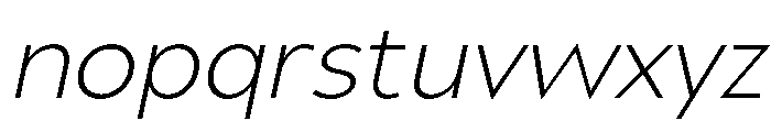 UM Moldena ExtraLight Oblique Font LOWERCASE