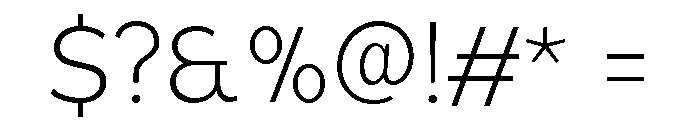 UM Moldena ExtraLight Font OTHER CHARS
