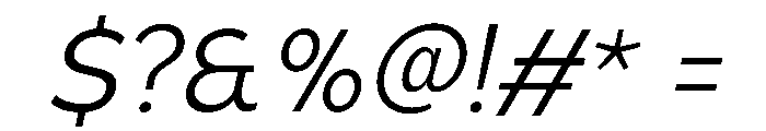 UM Moldena Light Oblique Font OTHER CHARS