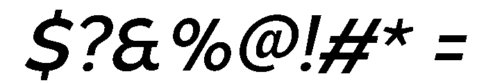 UM Moldena Medium Oblique Font OTHER CHARS
