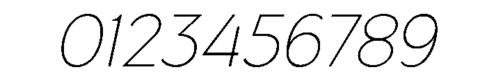 UM Moldena Thin Oblique Font OTHER CHARS